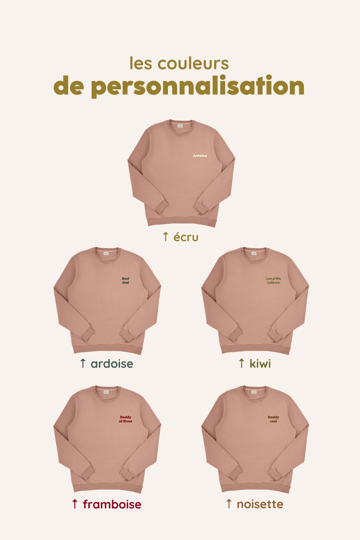 joli sweat coton homme personnalisable