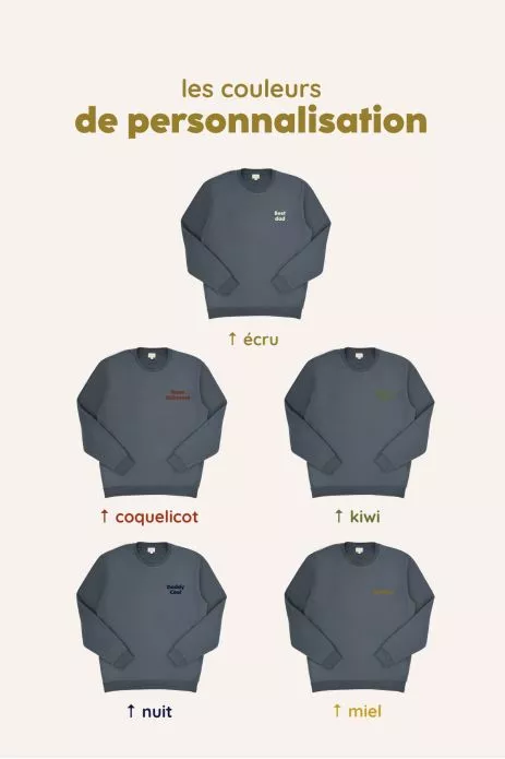 joli sweat coton homme personnalisable