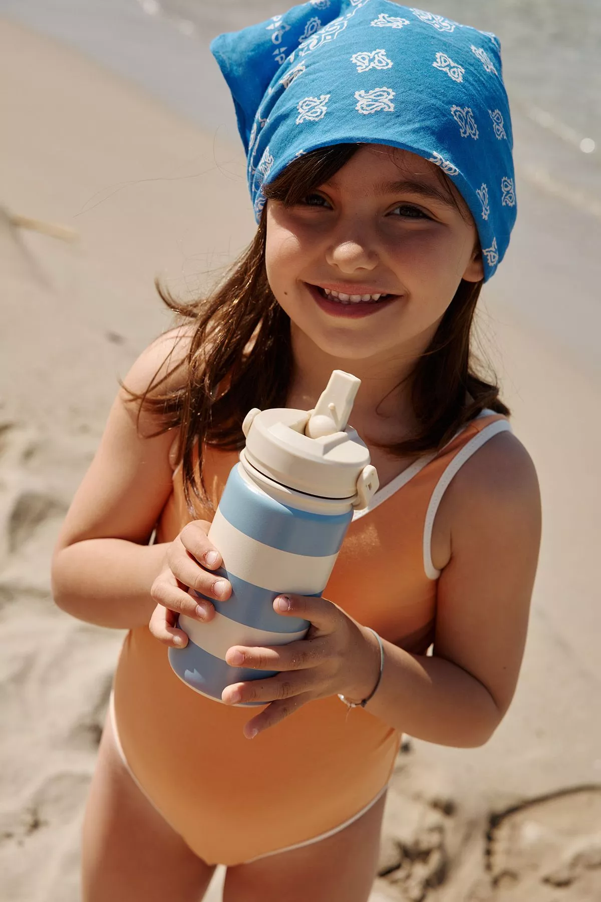 jolie gourde à rayures enfant personnalisable