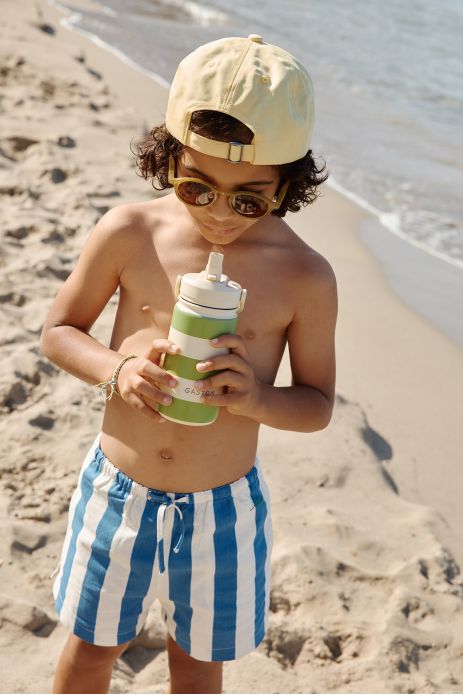 bonita cantimplora de rayas personalizable para niños