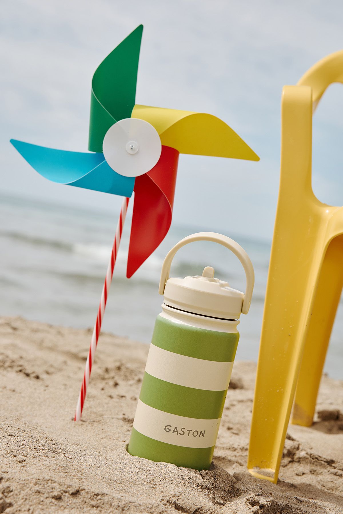 bonita cantimplora de rayas personalizable para niños