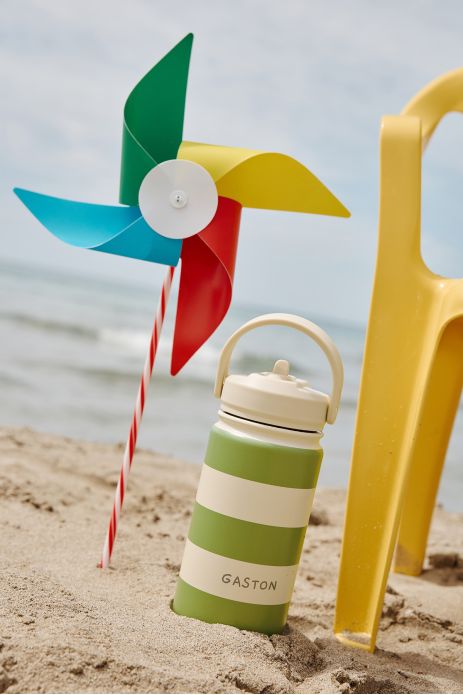 bonita cantimplora de rayas personalizable para niños