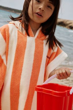 poncho a rayas de esponja personalizable para niño