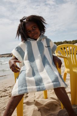 poncho a rayas de esponja personalizable para niño