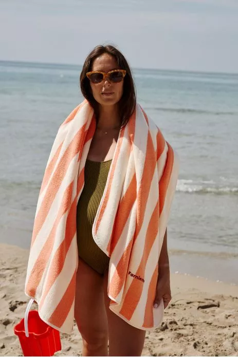 grande serviette de bain adulte rayée pour plage piscine bain