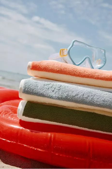 large striped adult bath towel for beach pool bath