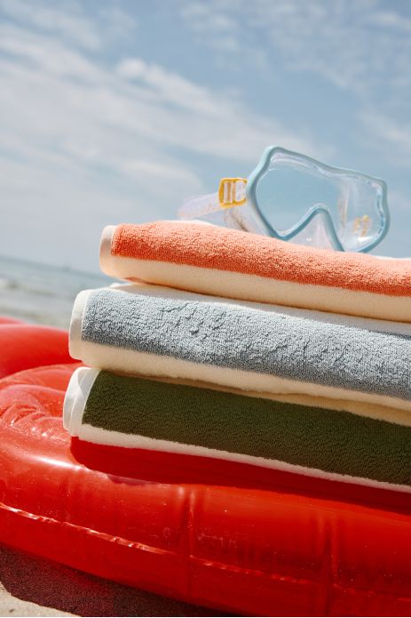 striped personalizable beach bath towel for children