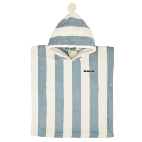 poncho a rayas de esponja personalizable para niño