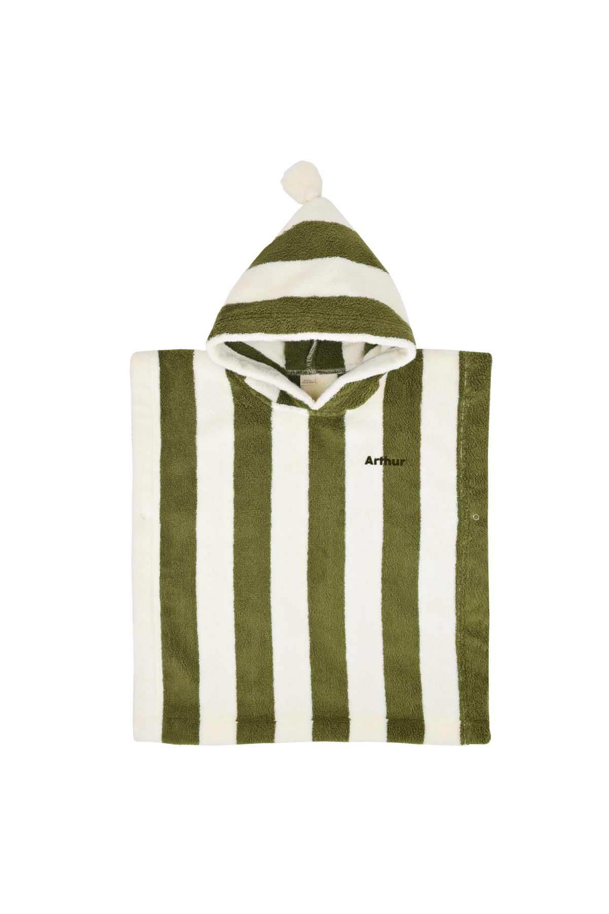 poncho a rayas de esponja personalizable para niño