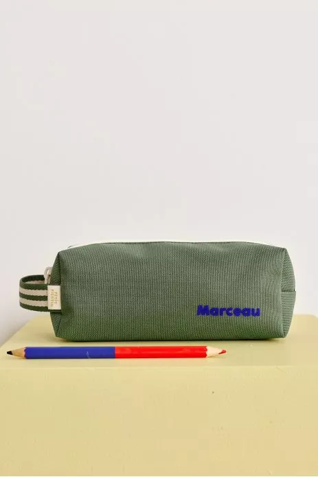 trousse à crayons enfant personnalisable avec double compartiments avec zip