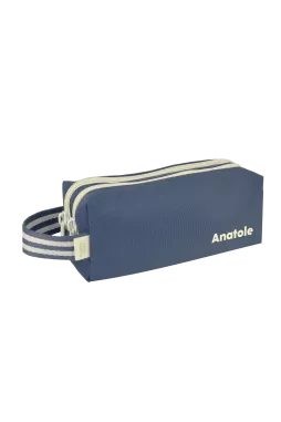 personalisable children's pencil case with double zip compartments