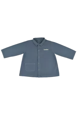 blouse enfant d'écolier en coton personnalisable avec pressions