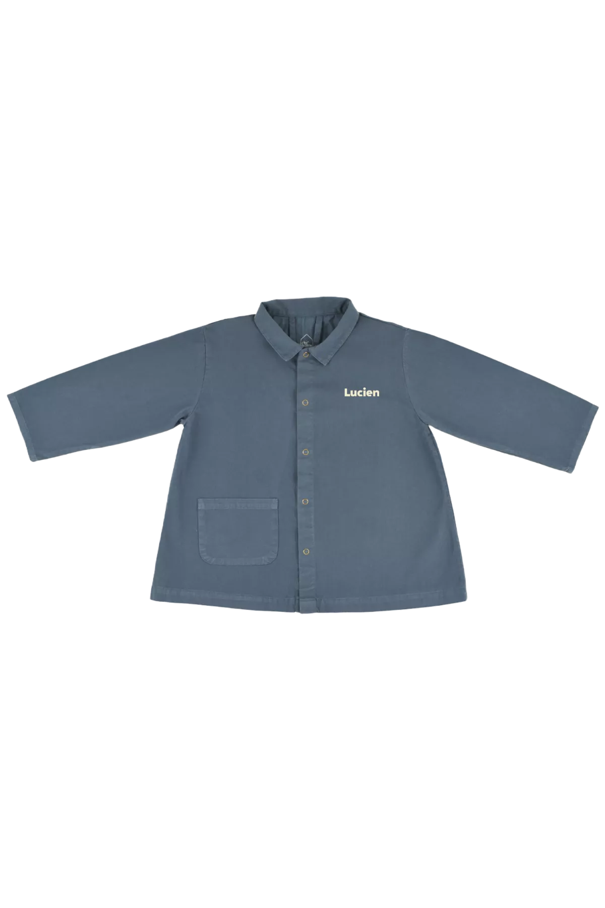 blouse enfant d'écolier en coton personnalisable avec pressions