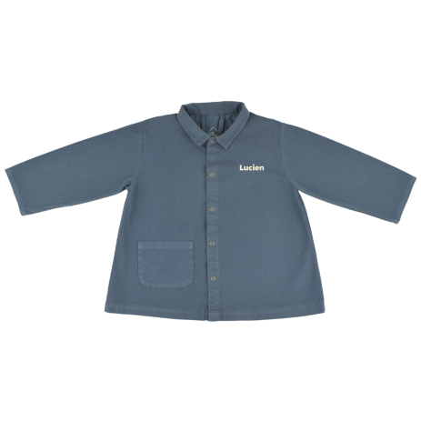 blouse enfant d'écolier en coton personnalisable avec pressions