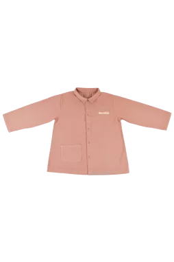 blouse enfant d'écolier en coton personnalisable avec pressions
