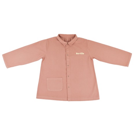 bata escolar infantil de algodón personalizable con broches a presión