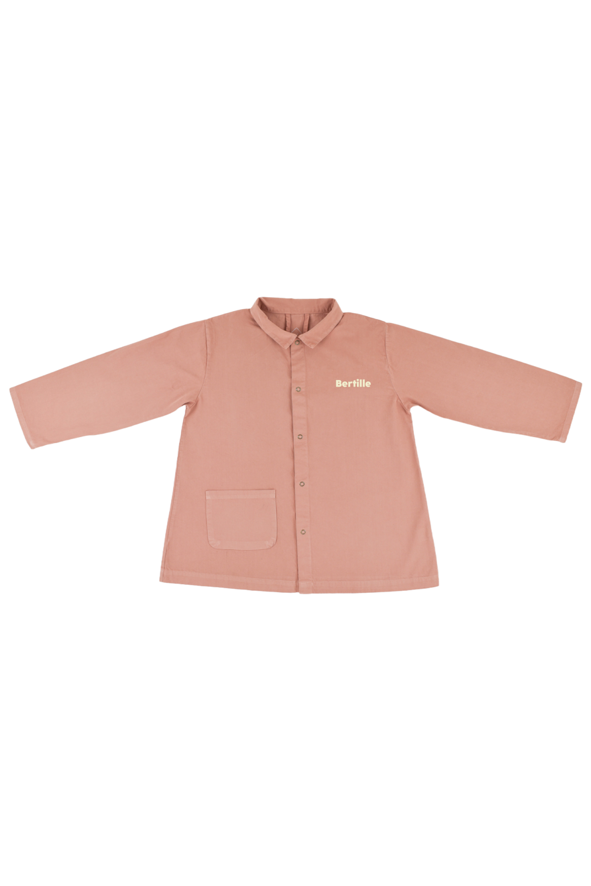 bata escolar infantil de algodón personalizable con broches a presión