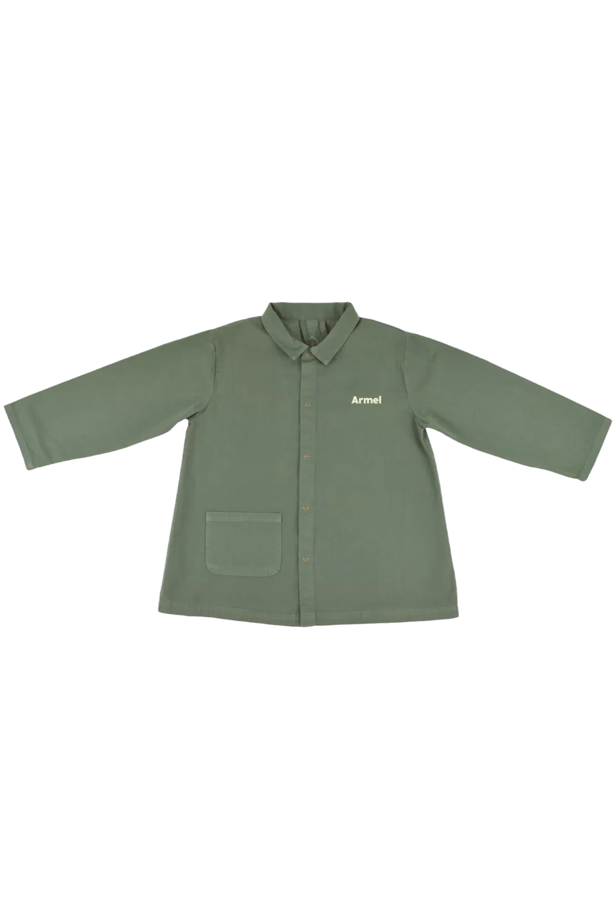 blouse enfant d'écolier en coton personnalisable avec pressions