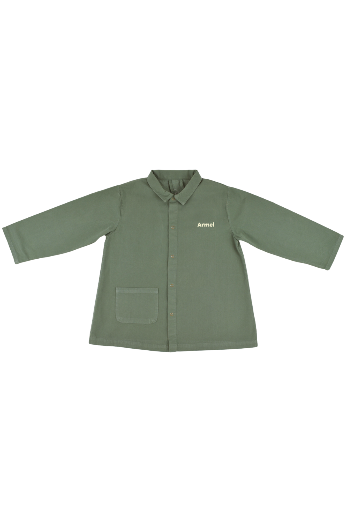 blouse enfant d'écolier en coton personnalisable avec pressions