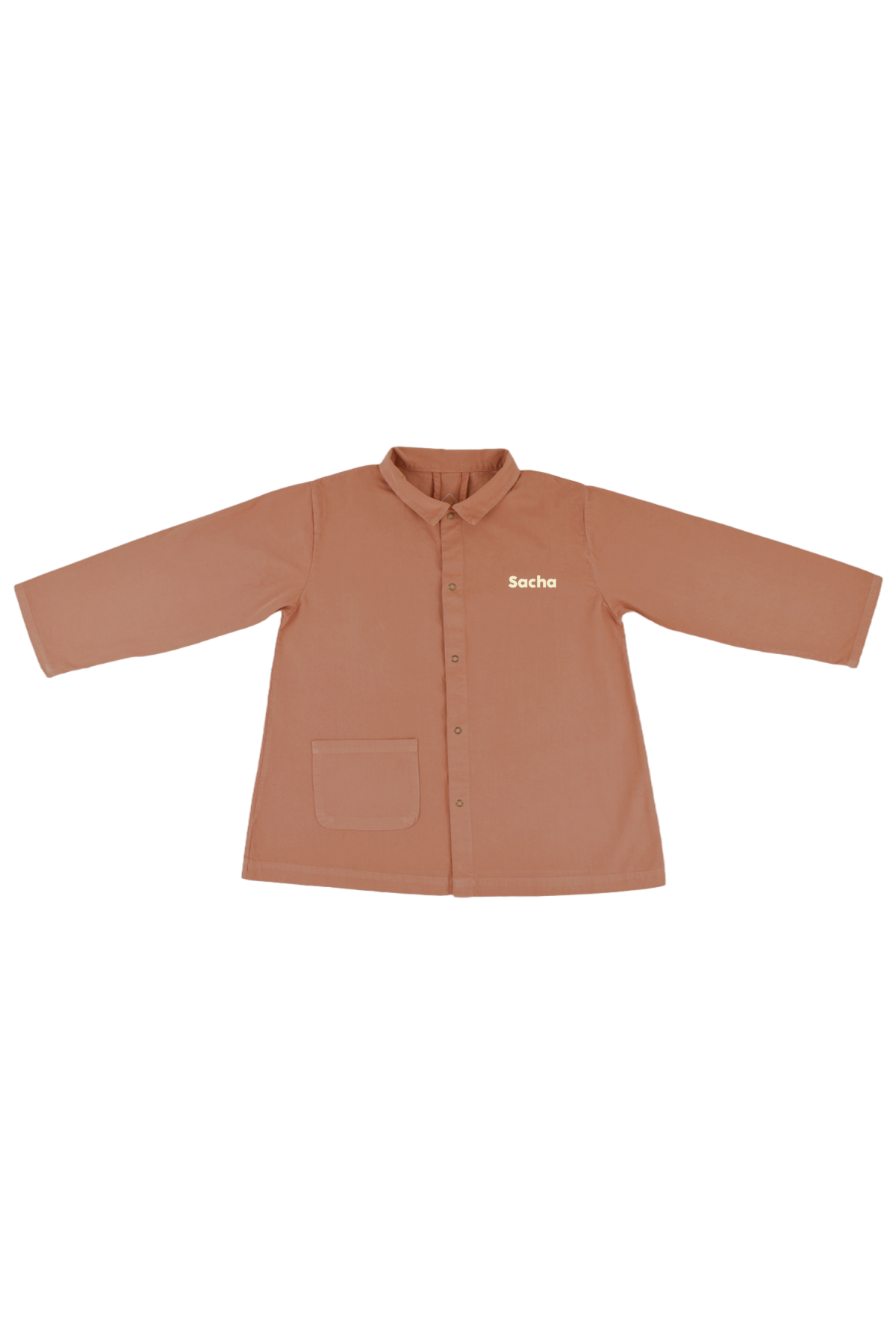 blouse enfant d'écolier en coton personnalisable avec pressions
