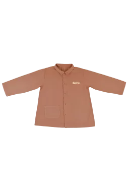 blouse enfant d'écolier en coton personnalisable avec pressions