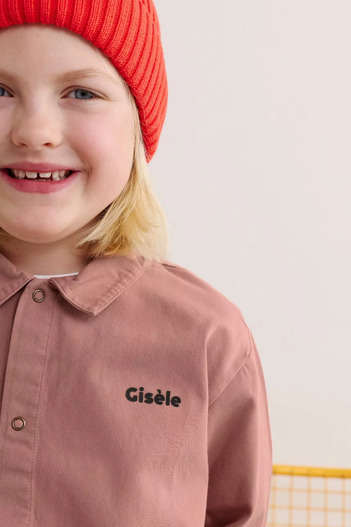 blouse enfant d'écolier en coton personnalisable avec pressions