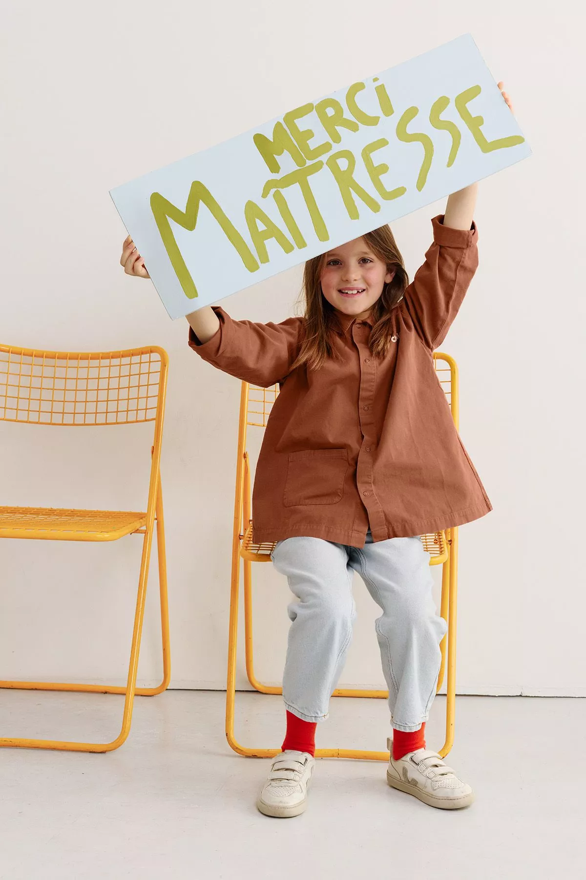 blouse enfant d'écolier en coton personnalisable avec pressions