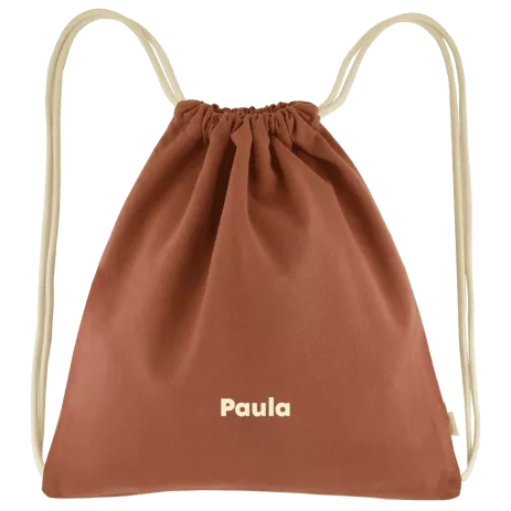 personalizable cotton drawstring bag for children's sports and activities