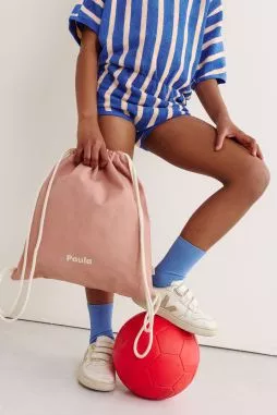 bolsa de cuerdas personalizable de algodón para deporte y actividades infantiles