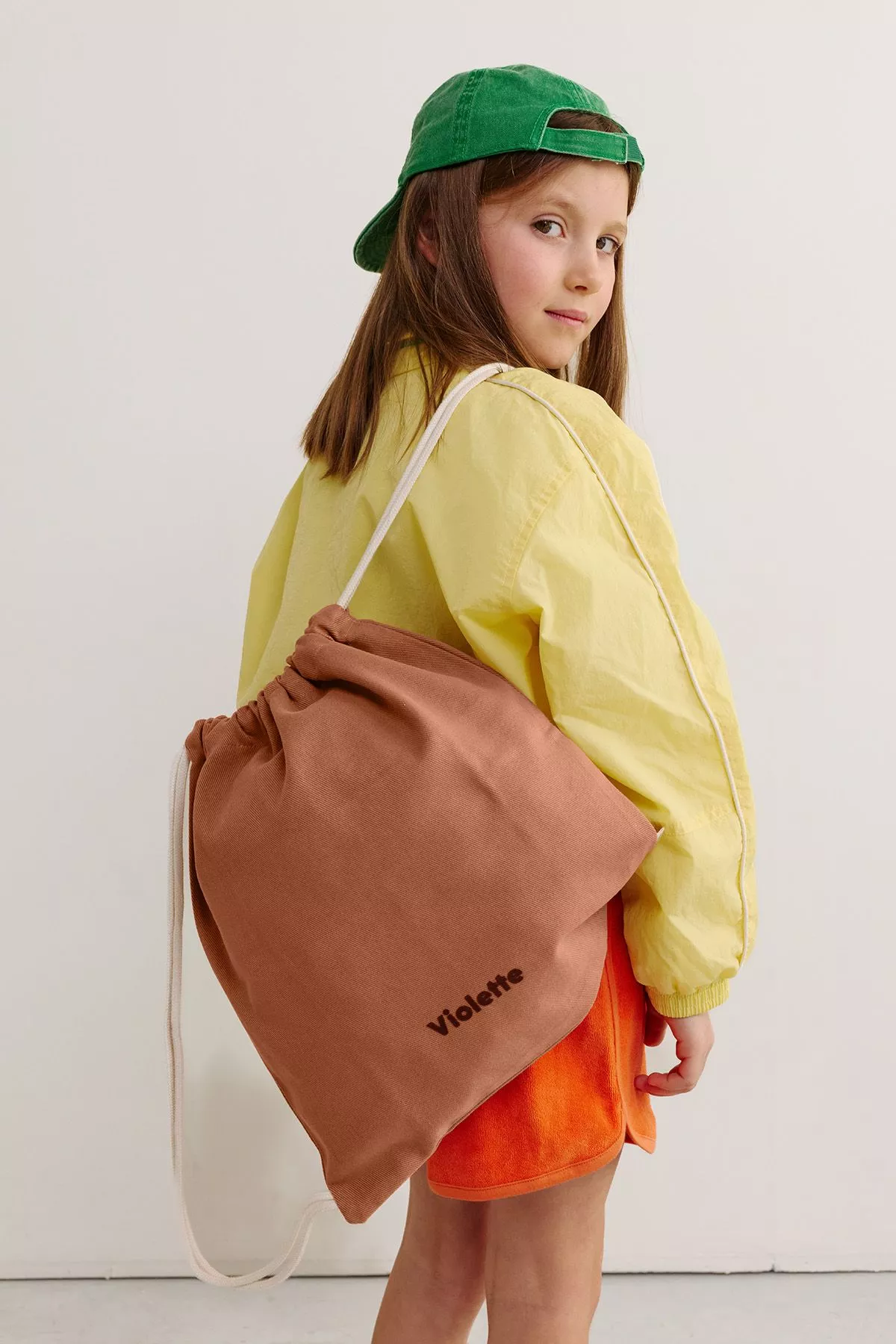 personalized cotton drawstring bag for children's sports and activities