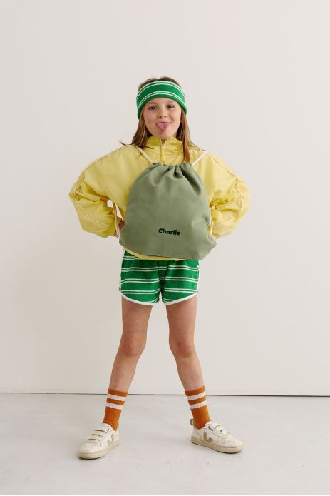 personalizable cotton drawstring bag for children's sports and activities