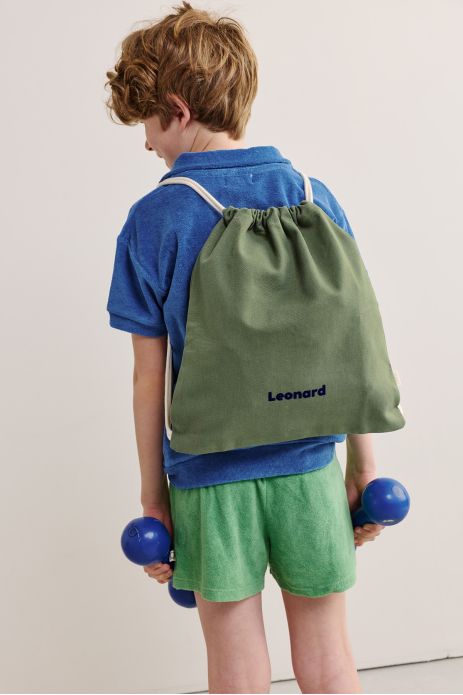 personalizable cotton drawstring bag for children's sports and activities