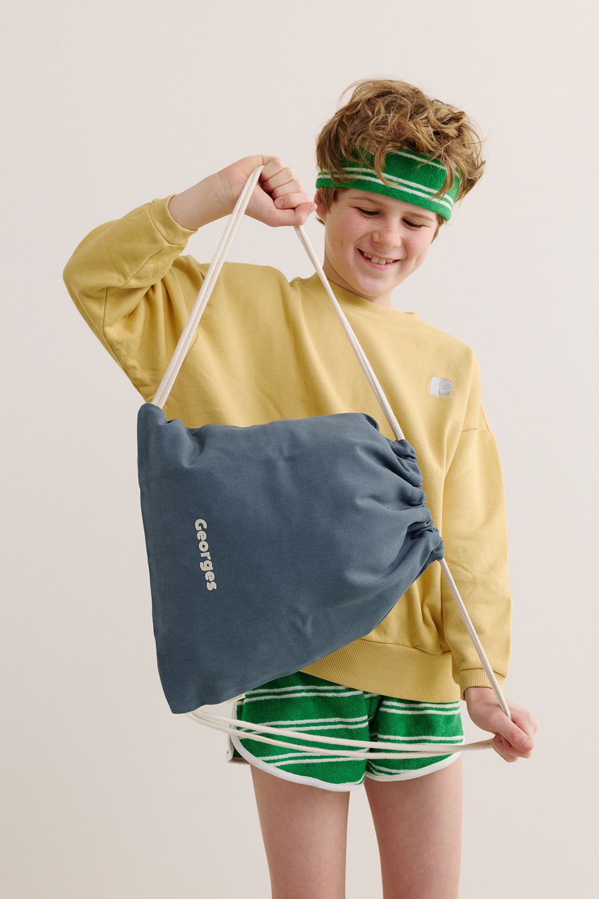 bolsa de cordón personalizable de algodón para deporte y actividades infantiles