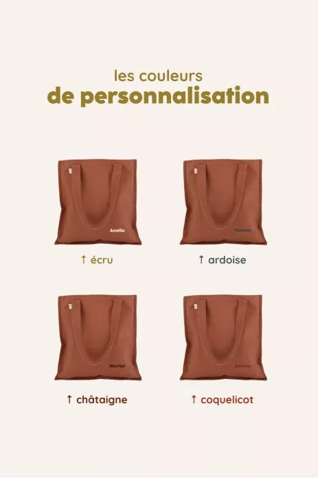 petit cabas en coton épais personnalisable