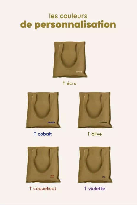 petit cabas en coton épais personnalisable