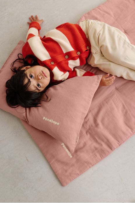 personalizable children's pillow in cotton swaddle fabric perfect for nap time