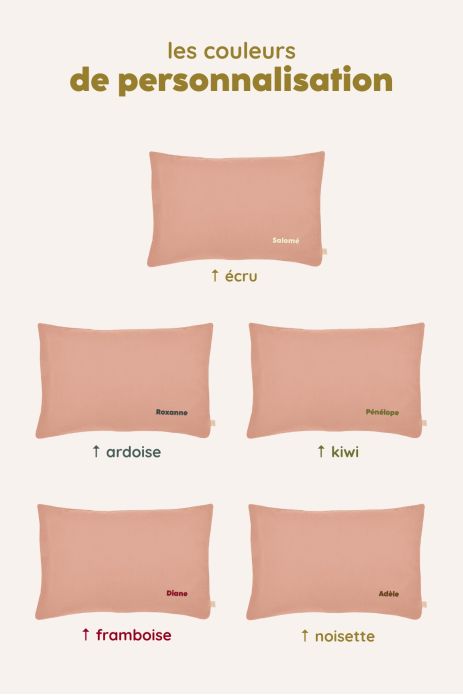 funda de almohada infantil de algodón personalizable