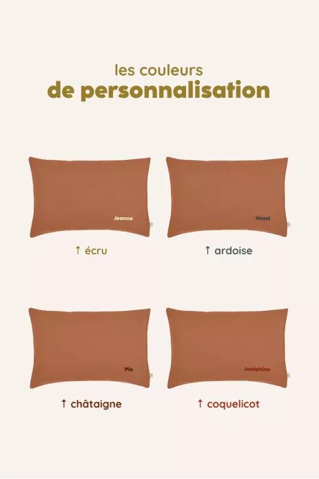 oreiller enfant personnalisable lange de coton parfait pour la sieste