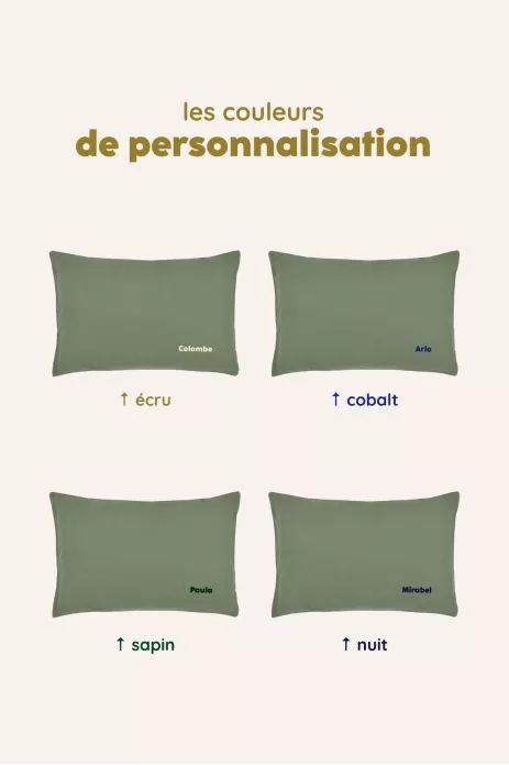 housse oreiller enfant en coton personnalisable