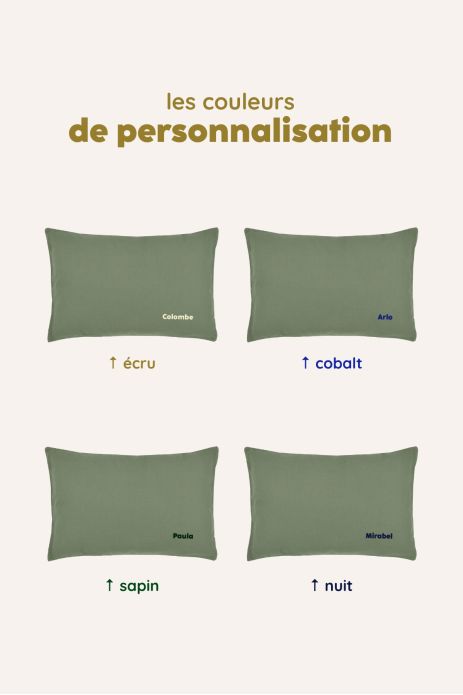 funda de almohada infantil de algodón personalizable
