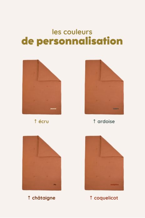 plaid tout doux personnalisé pour enfant kit sieste école