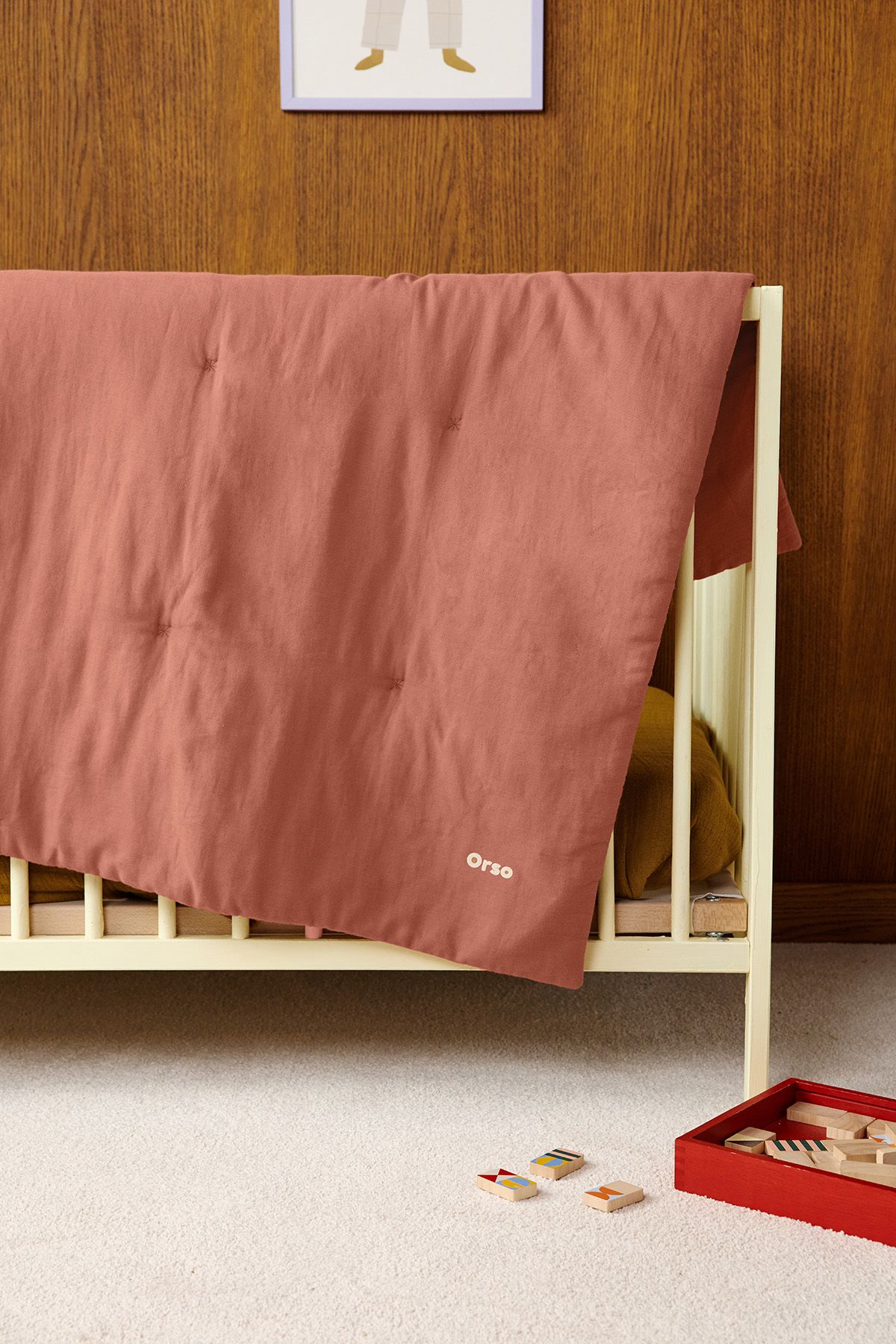 couverture matelassée pour bébé unie et personnalisable