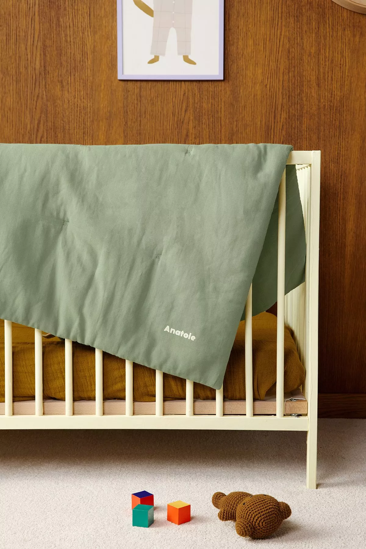 couverture matelassée pour bébé unie et personnalisable