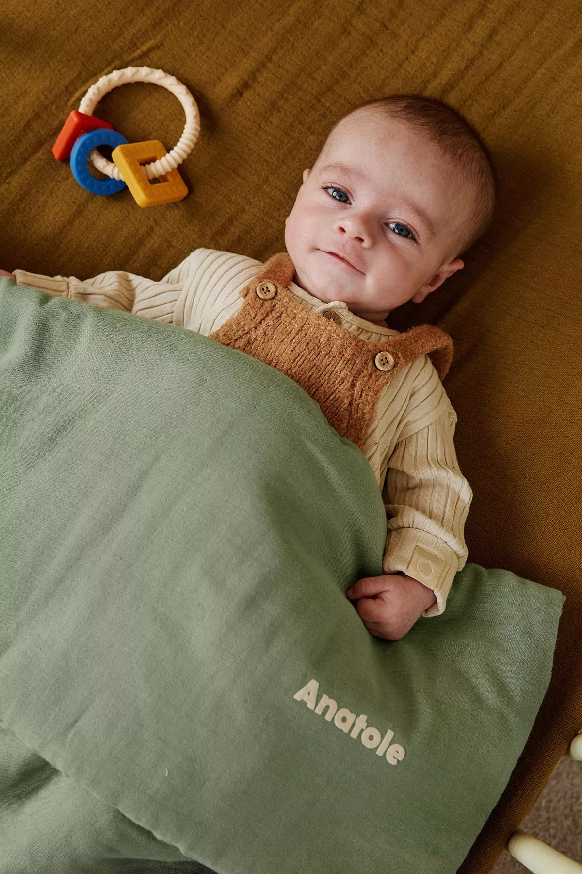 couverture matelassée pour bébé unie et personnalisable