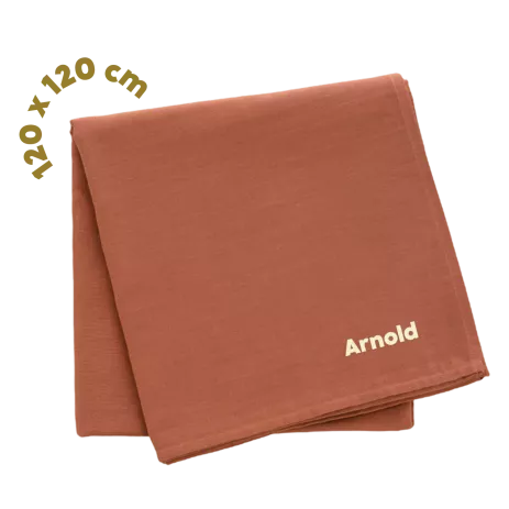 large personalizable baby swaddle in ultra-soft cotton