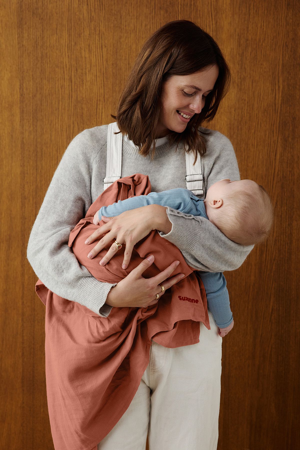 large personalized baby swaddle in soft cotton