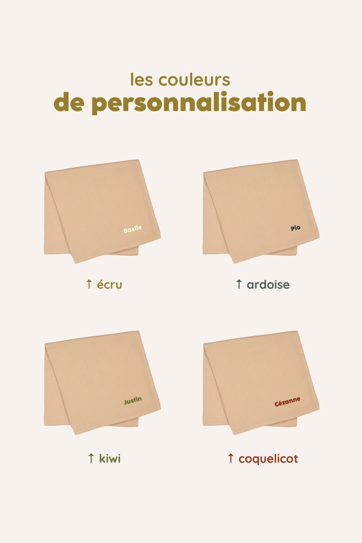 grand lange pour bébé personnalisable en coton tout doux