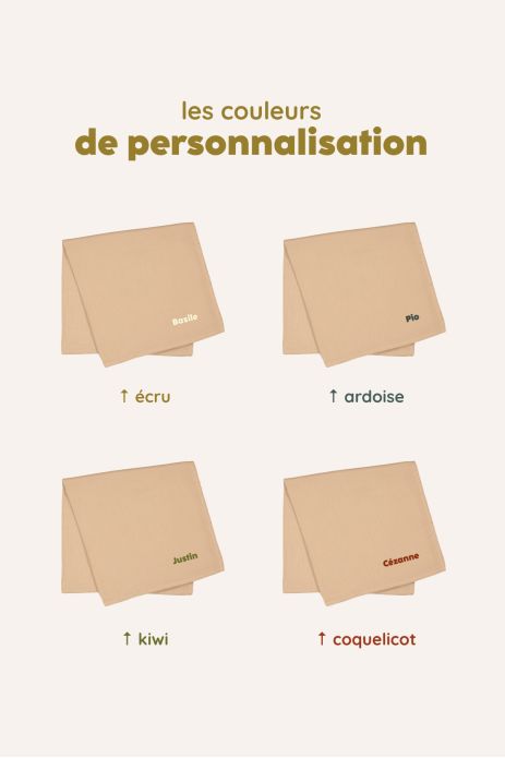 gran pañal para bebé personalizable en algodón muy suave