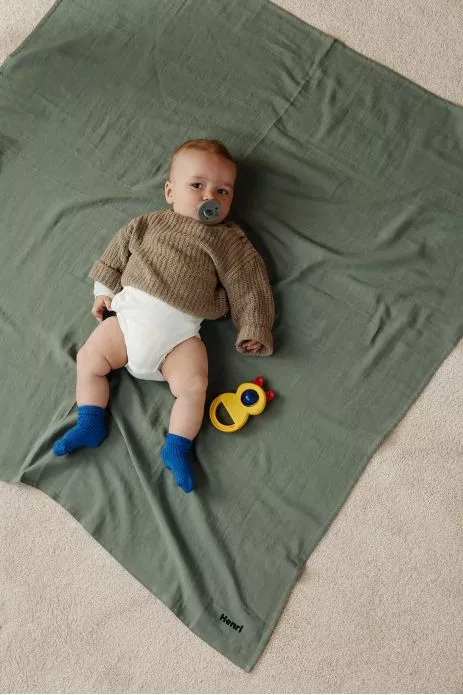grand lange pour bébé personnalisable en coton tout doux