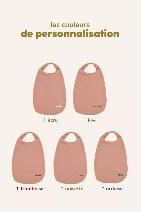 bavoir élastique serviette de table enfant personnalisable 